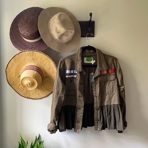 Anthropologie army green jacket